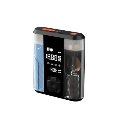 Powerology 8800Mah Jump Start Air Compressor - Black